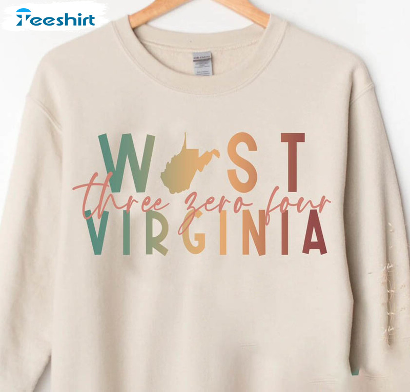 West Virginia Three Zero Four Shirt, Vintage Short Sleeve Crewneck