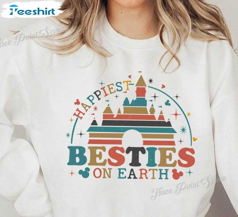 Happiest Besties On Earth Sweatshirt, Matching Unisex Hoodie Long Sleeve
