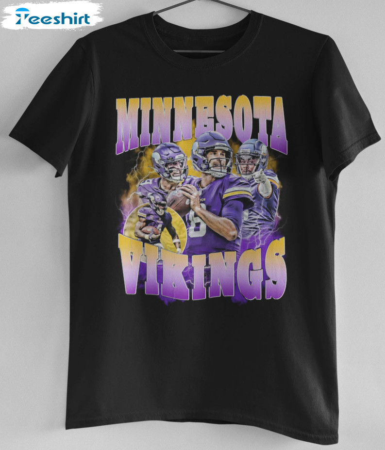 Minnesota Vikings Shirt, Justin Jefferson Kirk Cousins Short Sleeve Sweater