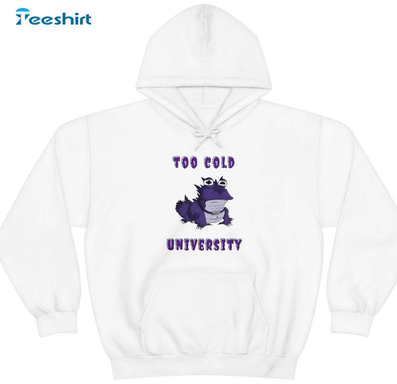 To Cold University Shirt, Horned Hypnofrog Frogs Sweatshirt Short Sleeve