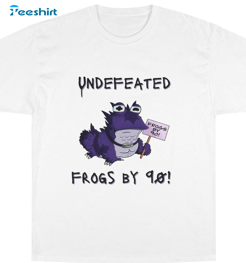 Undefeated Frogs By 90 Shirt, Sonny Dykes Frogs Hypnotoad Short Sleeve Long Sleeve