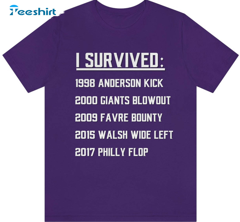 Survived Heartbreak Games Shirt, Minnesota Football Tee Tops Short Sleeve