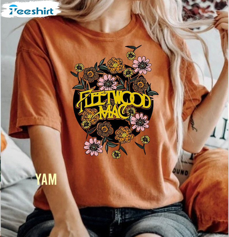 Fleetwood mac long top sleeve hoodie white
