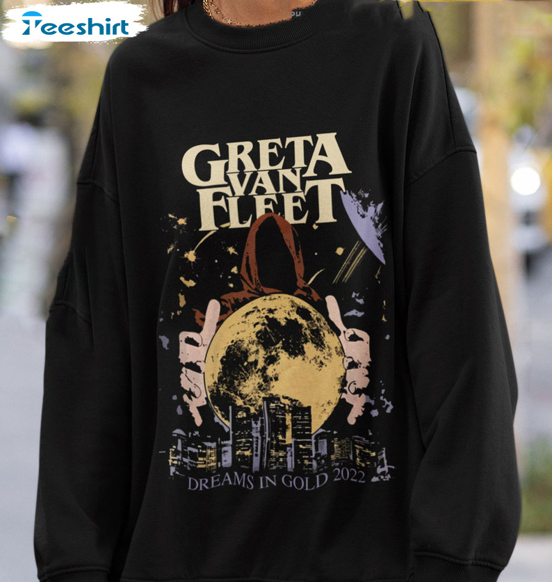 Greta Van Fleet Shirt, Dreams In Gold Tour Unisex T-shirt Short Sleeve