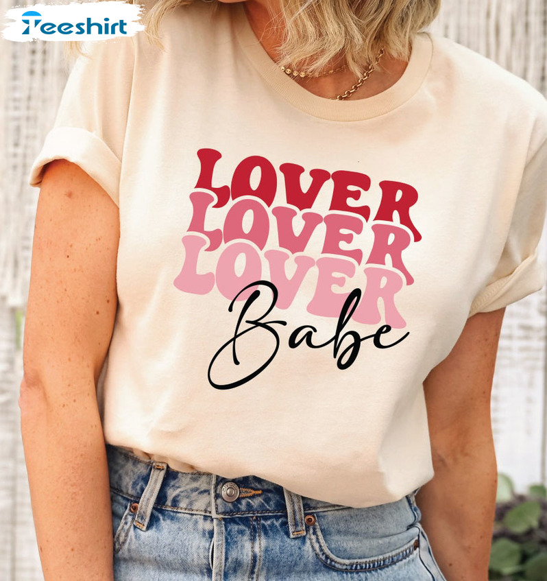 Lover Babe Shirt, Valentines Day Short Sleeve Sweater