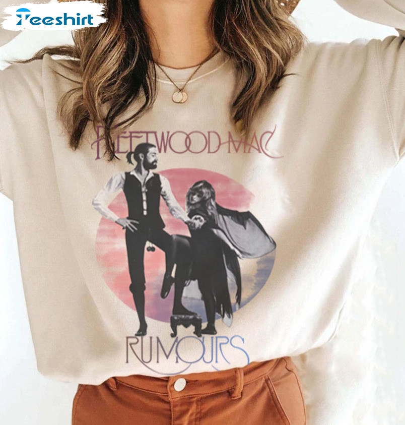 Fleetwood Mac Band Shirt, Rumours Album Short Sleeve Sweater