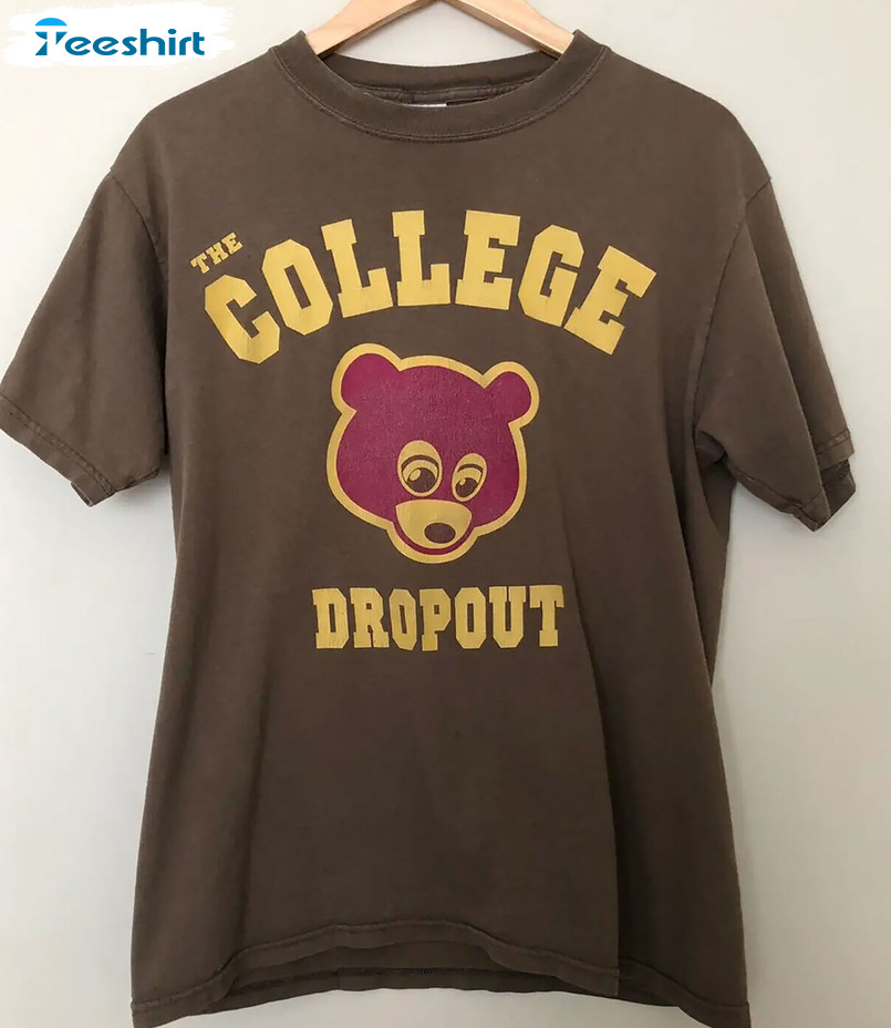 The College Dropout Shirt, Vintage Kanye West Short Sleeve Crewneck