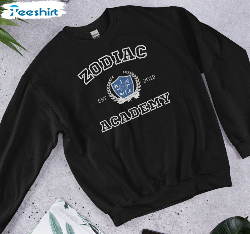 Zodiac Academy EST 2019 Shirt, Trending Crewneck Sweatshirt