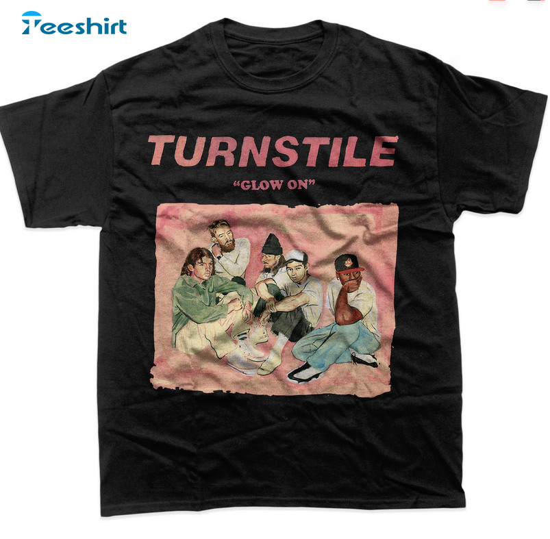 Turnstile Tour Shirt, Turnstile Glow On Vịntage Unisex T-shirt Short Sleeve