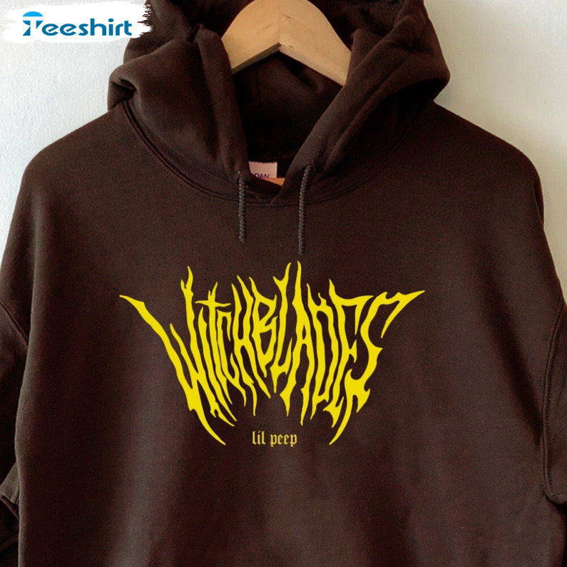 Lil Peep Witchblades Shirt, Vintage Spell Out Unisex Hoodie Short Sleeve