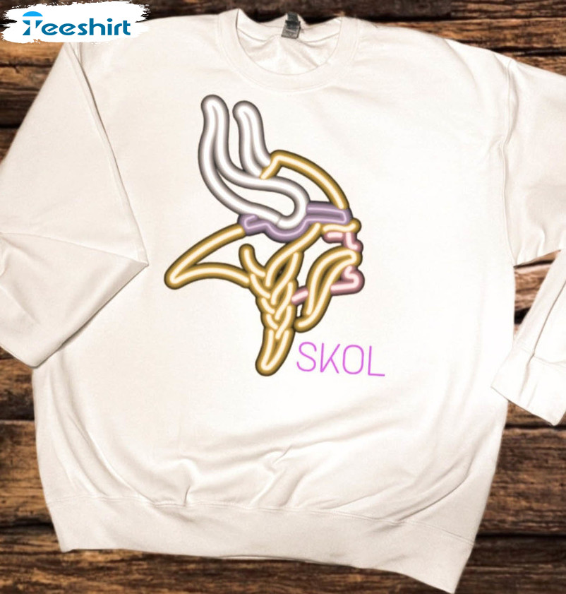 Minnesota Vikings Skol Neon Sweatshirt, Unisex Hoodie