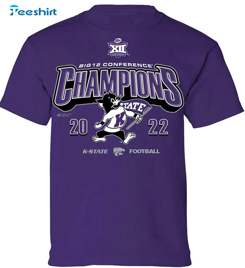 Big 12 Conference Champions Shirt, Kansas State Wildcats Short Sleeve Tee Tops