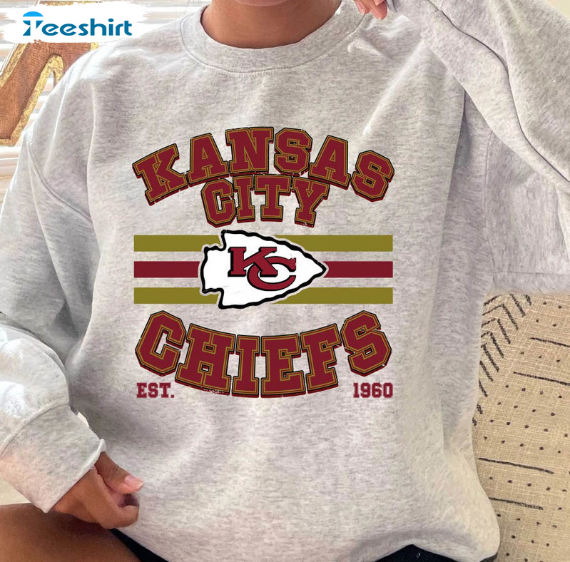 Kansas City Chiefs Shirt, Vintage Kansas City Football Unisex Hoodie Tee  Tops