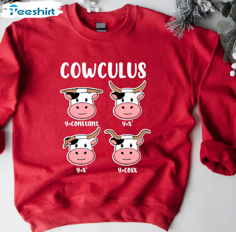 Cowculus Sweatshirt, Funny Math Teacher Crewneck Unisex Hoodie