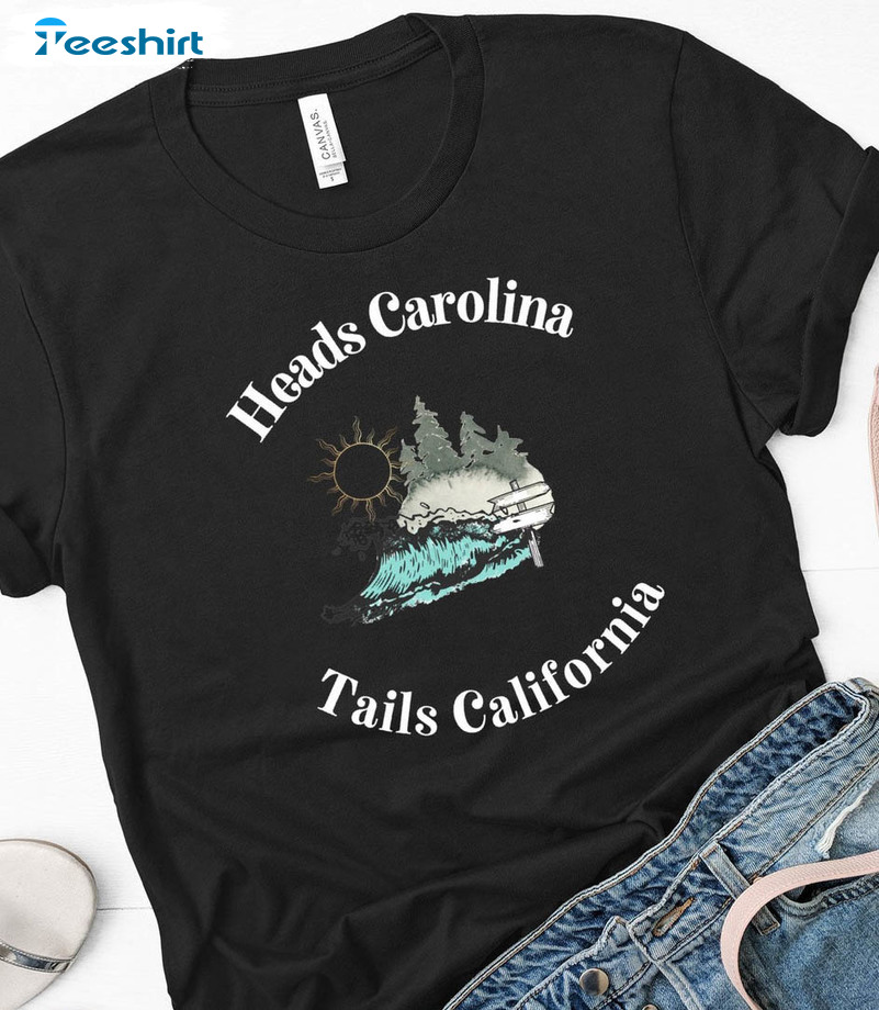 Heads Carolina Tails California Trending Unisex Hoodie , Long Sleeve