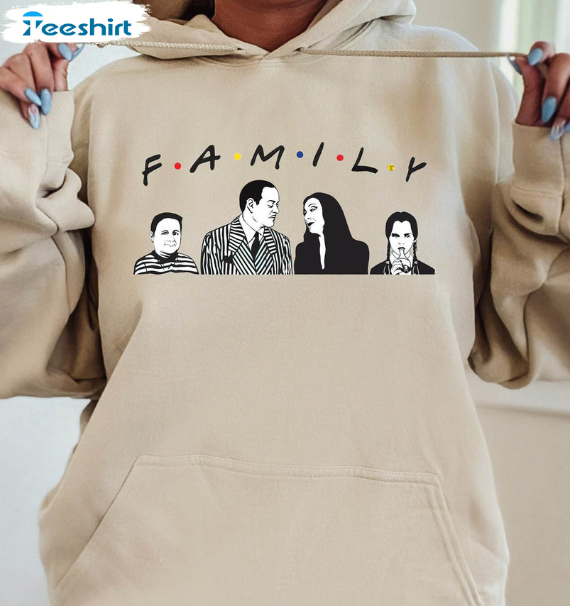 Addams Family Wednesday Shirt, Horror Movies Unisex Hoodie Crewneck