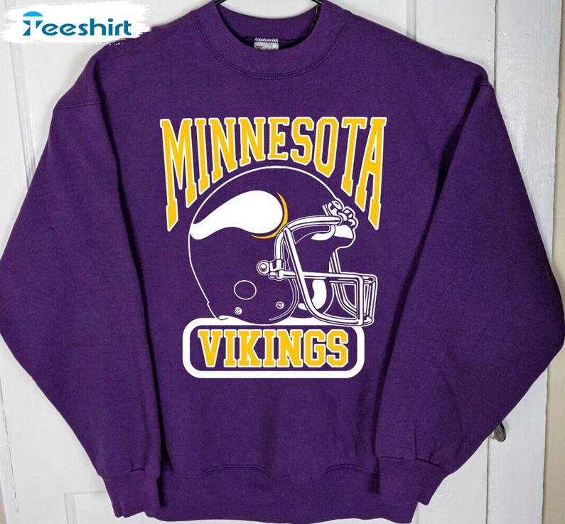 Vintage 80s Minnesota Vikings Shirt, Nfl Football Tee Tops Long Sleeve