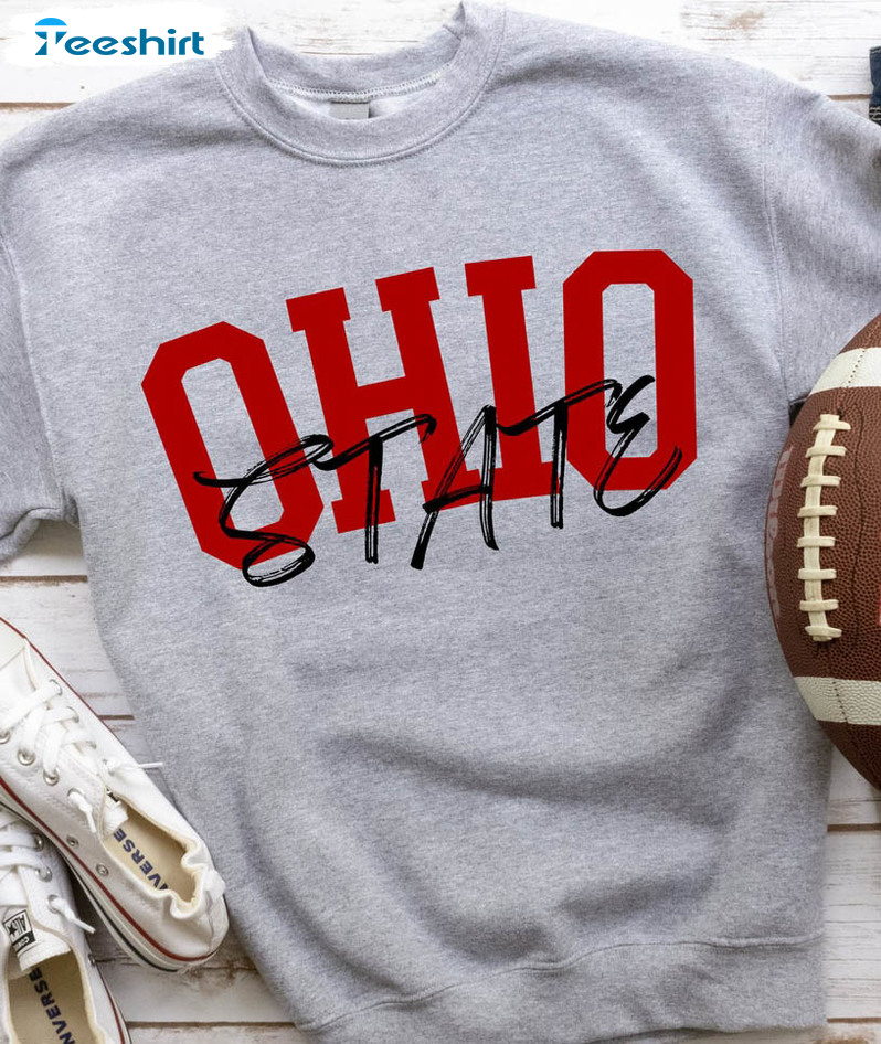 Ohio State Sweatshirt, Team Pride Buckeyes Crewneck Short Sleeve