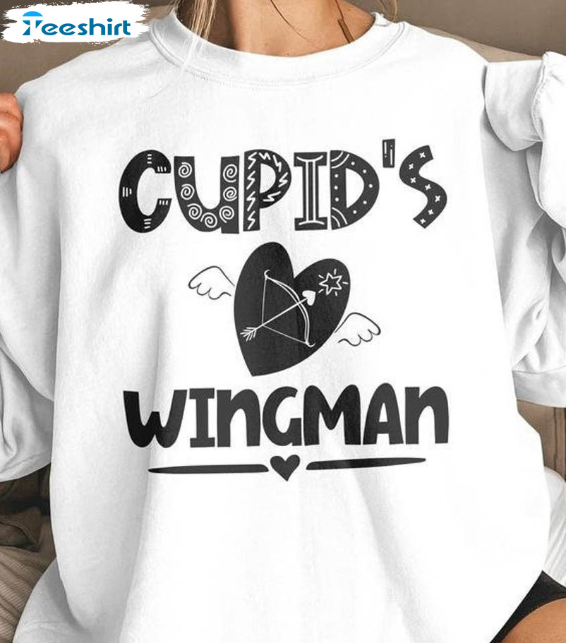 Cupid's Wingman Shirt, Valentine Short Sleeve Tee Tops