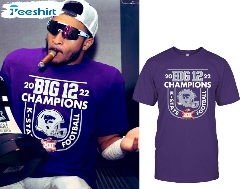 Trending K State 2022 Big 12 Football Champions Shirt, K State Wildcats Tee Tops Sweater