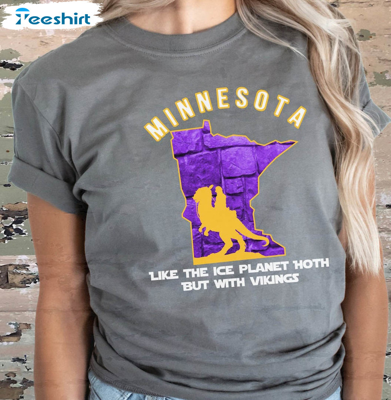 Minnesota Vikings Shirt, Funny Star Wars Short Sleeve Crewneck