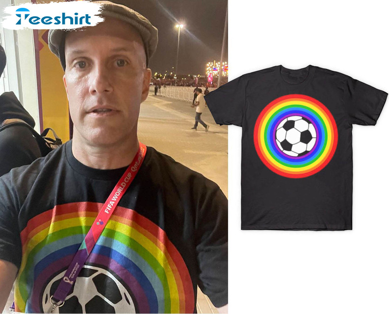 Lgbt Grant Wahl Rainbow Shirt , Rainbow With Football Unisex Hoodie Long Sleeve