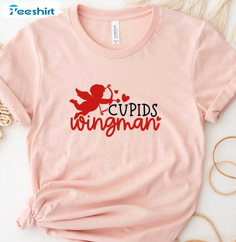 Cupid's Wingman Sweatshirt, Couple Short Sleeve Crewneck