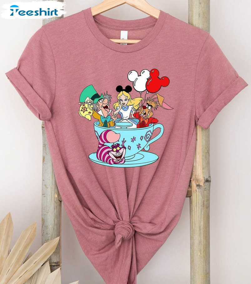 Alice In Wonderland Shirt, Disney Short Sleeve Sweater