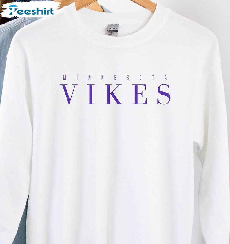 Minnesota Vikings Shirt, Vintage Crewneck Short Sleeve