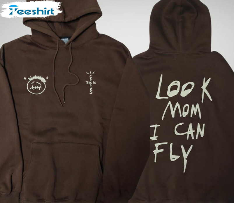 Look Mom I Can Fly Trendy Shirt, Travis Scott Cactus Jack Long Sleeve Sweater