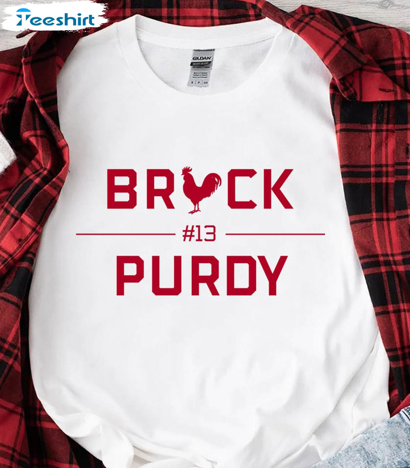 Brock Purdy 13 Trending Shirt, Vintage Crewneck Short Sleeve