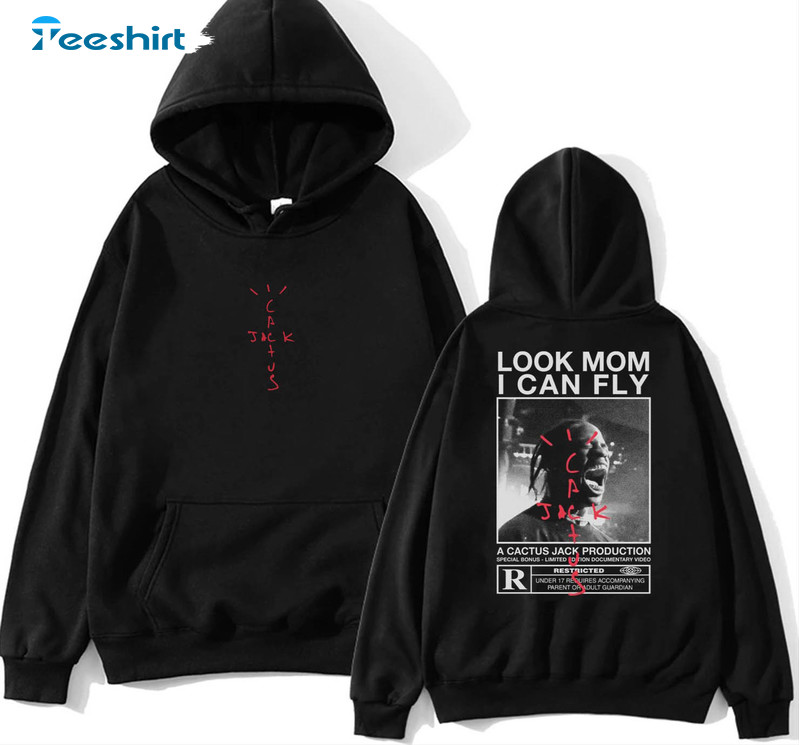 Look Mom I Can Fly Vintage Shirt, Travis Scott Sweater Long Sleeve