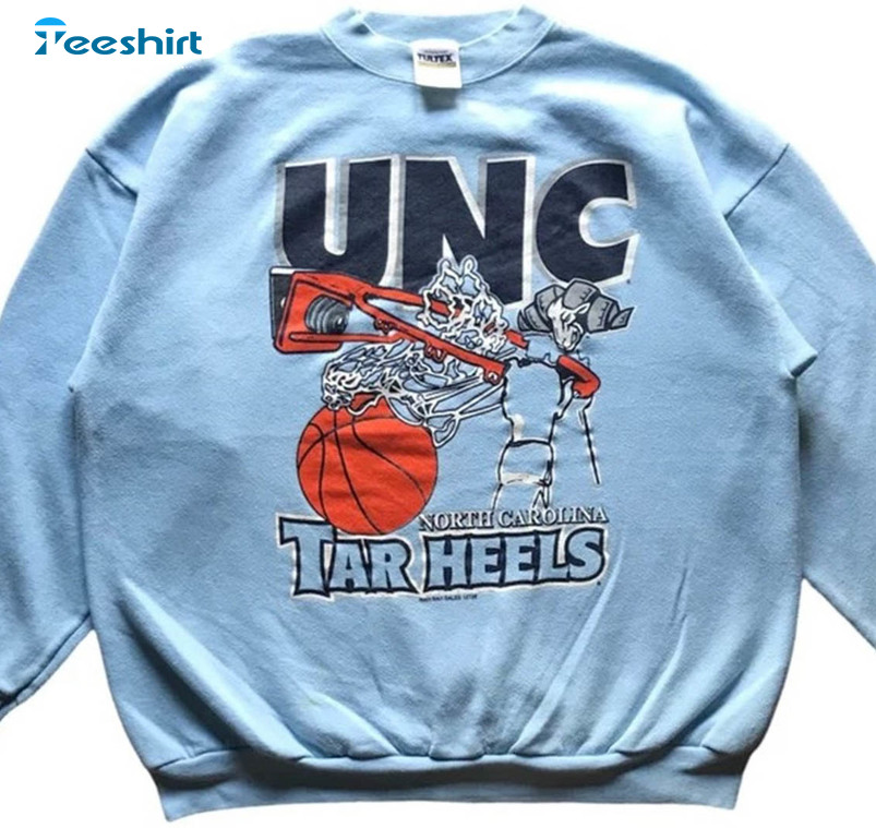 University North Carolina Tar Heels Shirt, Vintage Football Tee Tops Short Sleeve