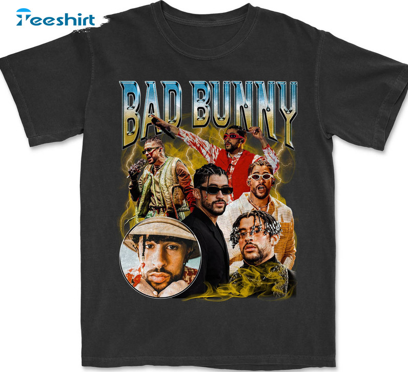 Bad Bunny Vintage Shirt, Vintage Crewneck Unisex T-shirt