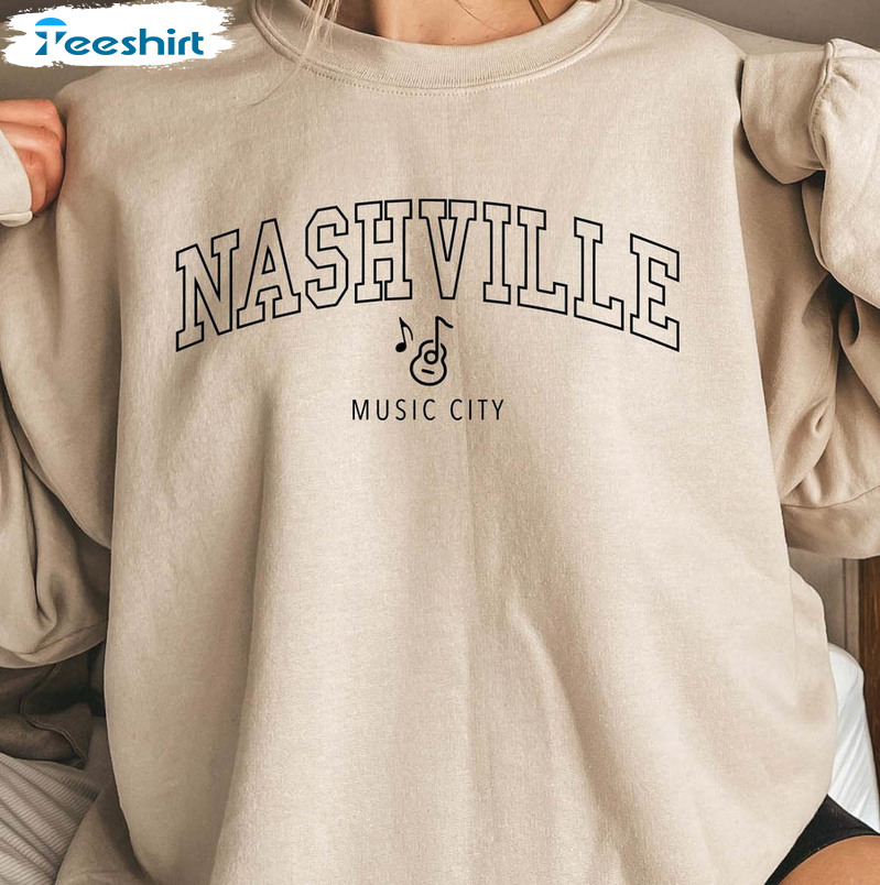 Nashville Music City Shirt, Tennessee Trending Long Sleeve Unisex T-shirt