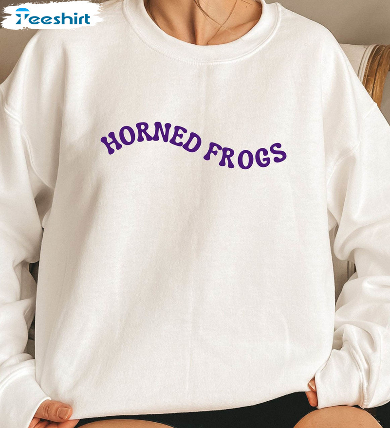 Horned Frogs Sweatshirt, Football Gameday Crewneck Unisex T-shirt
