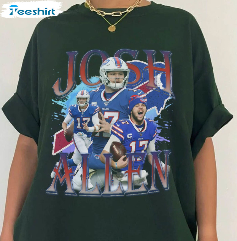 Josh Allen Pixel Art Sweatshirt / Buffalo Football Shirt / 