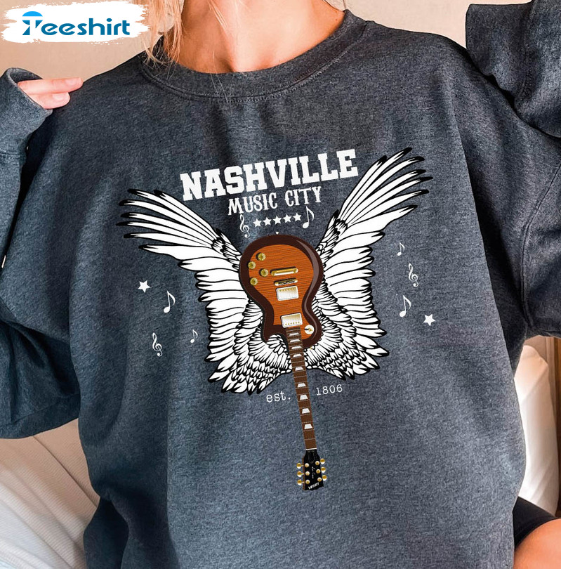 Nashville Music City Sweatshirt, Cowgirl Short Sleeve Unisex T-shirt
