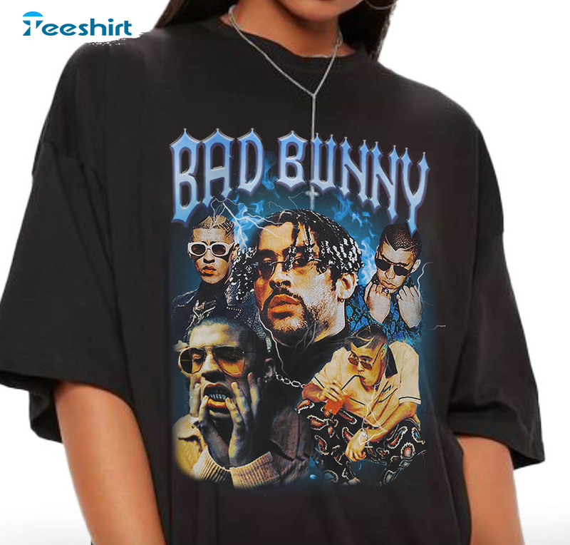 Bad Bunny Band Shirt, Rap Hip Hop Unisex T-shirt Long Sleeve