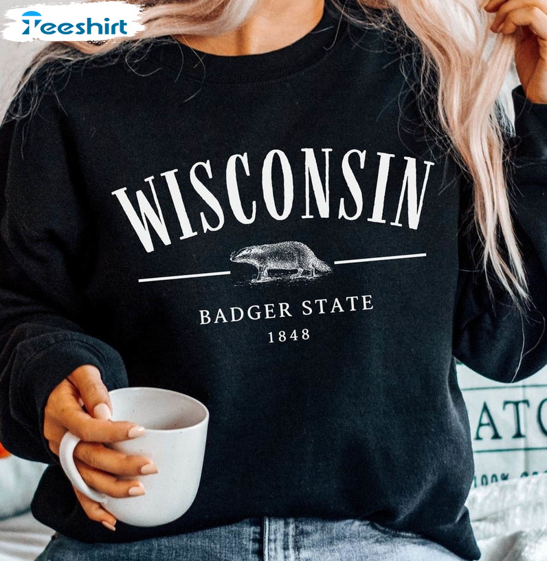 Wisconsin Badger State Shirt, Trending Long Sleeve Unisex Hoodie