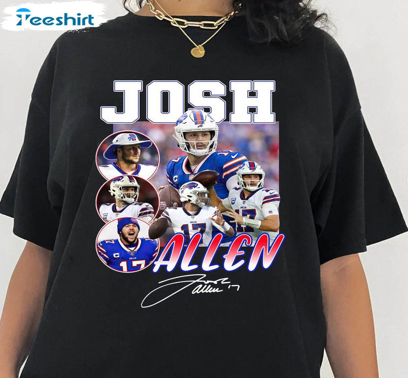 Josh Allen Sweatshirt - Buffalo Football Vintage Unisex Hoodie Crewneck