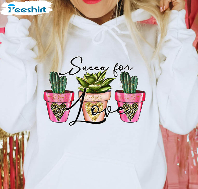 Succa For Love Shirt, Cute Valentine Short Sleeve Unisex Hoodie