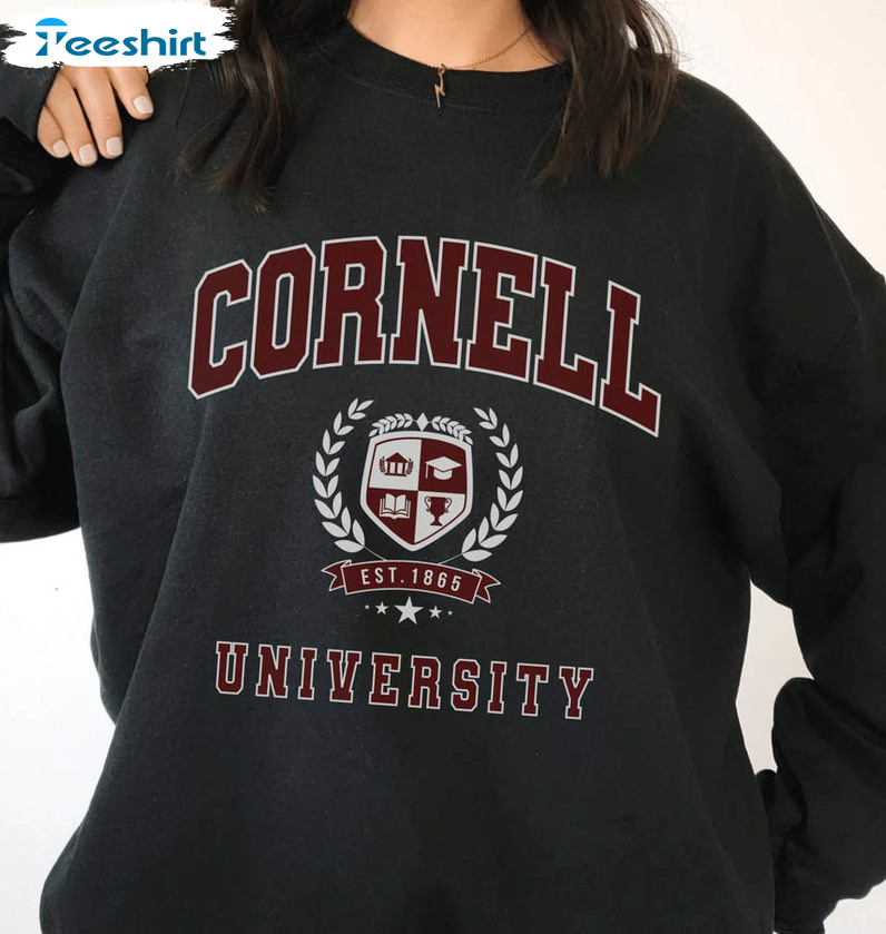 Cornell University EST 1865 Shirt Vintage Newyork Unisex Hoodie Long Sleeve