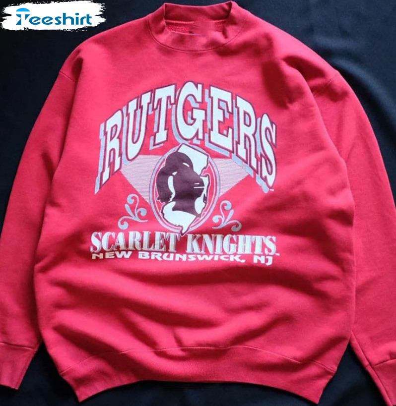 Rutgers Scarlet Knights Shirt, Vintage Long Sleeve Sweatshirt