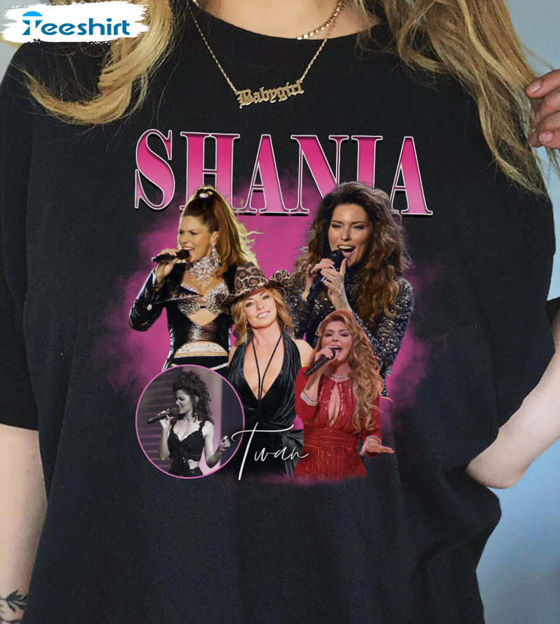 Shania Twain Shirt, Vintage Unisex Hoodie Short Sleeve