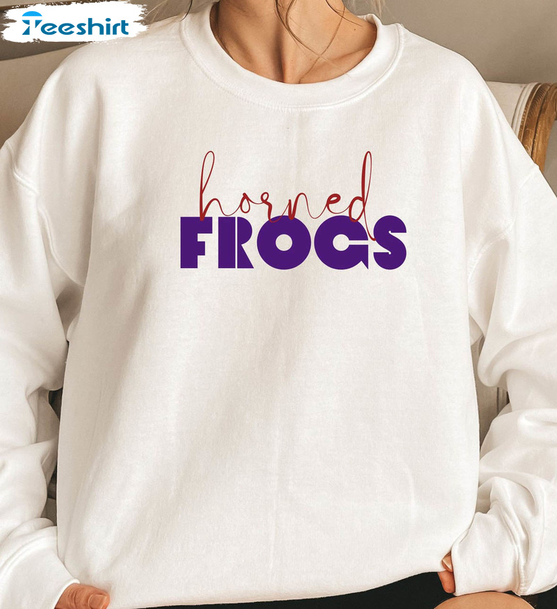 Horned Frogs Shirt, Tcu Horned Frogs Vintage Short Sleeve Crewneck