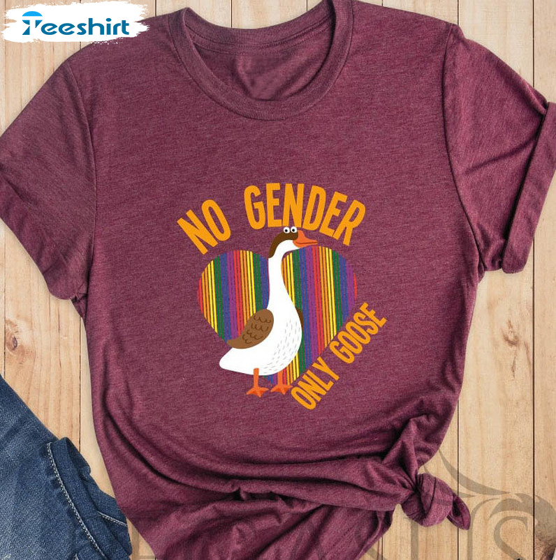 No Gender Only Goose Shirt, Lgbt Pride Sweater Unisex Hoodie