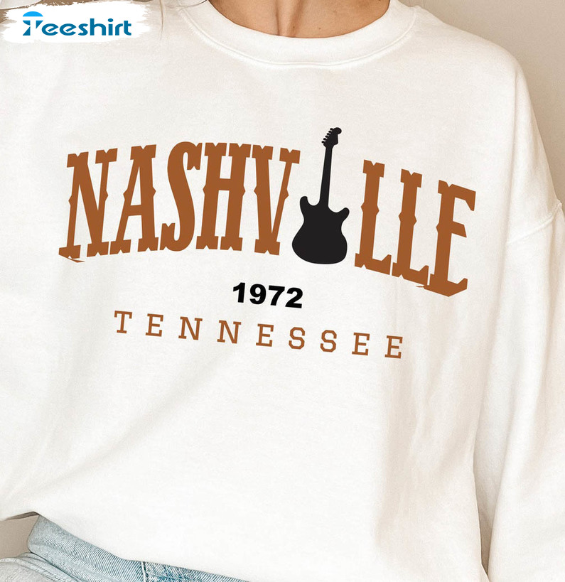 Nashville Tennessee 1972 Shirt, Country Music Tee Tops Short Sleeve