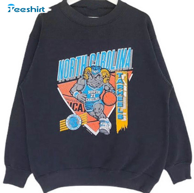 Vintage 90s North Carolina Sweatshirt, Tar Heels Unisex Hoodie Tee Tops