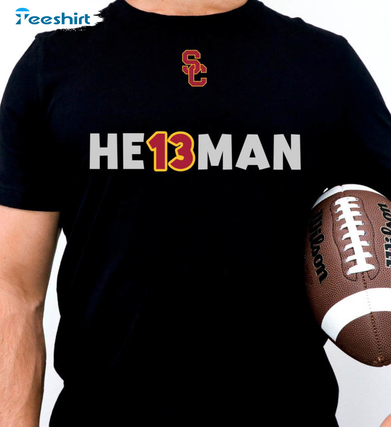 Usc Trojans Heisman 13 Shirt, Caleb Trending Short Sleeve Crewneck